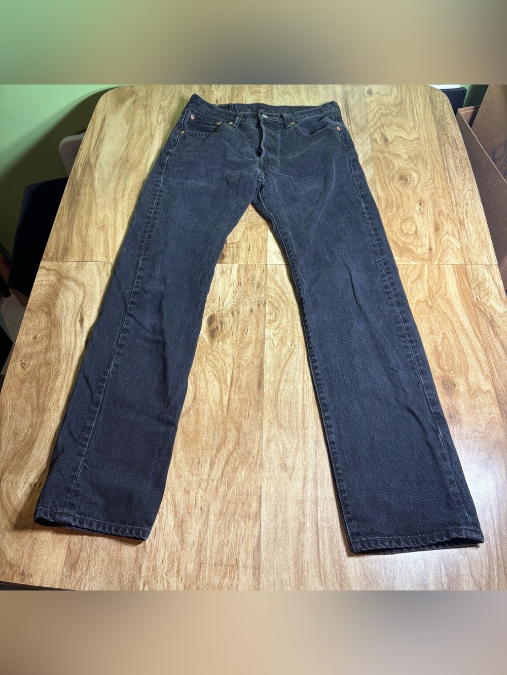 Levi Strauss Levi’s 501 Black Jeans Mens Size 30x32 Button Fly Denim
